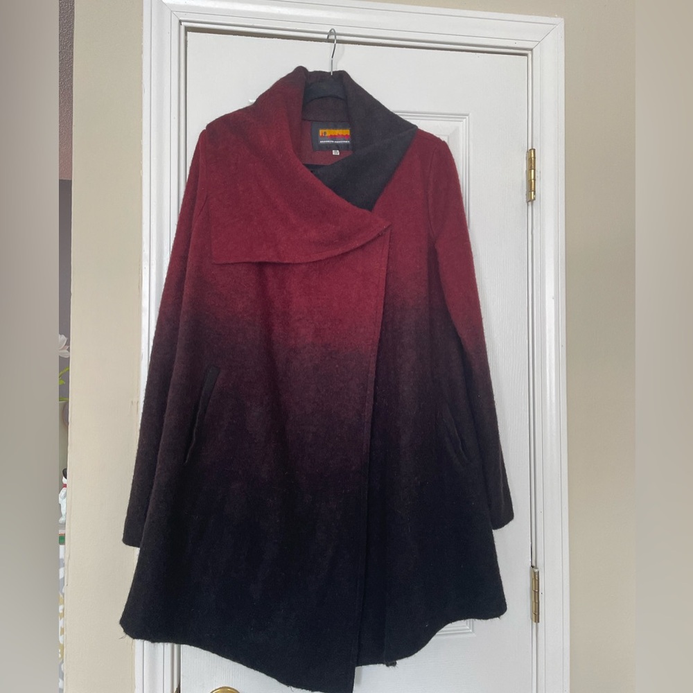 Brooklyn industries Red and Black Open Front Sweater
